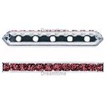Dreamtime Crystal DC 77730 Rondelle Spacer Bars 5 Hole Burgundy/Silver